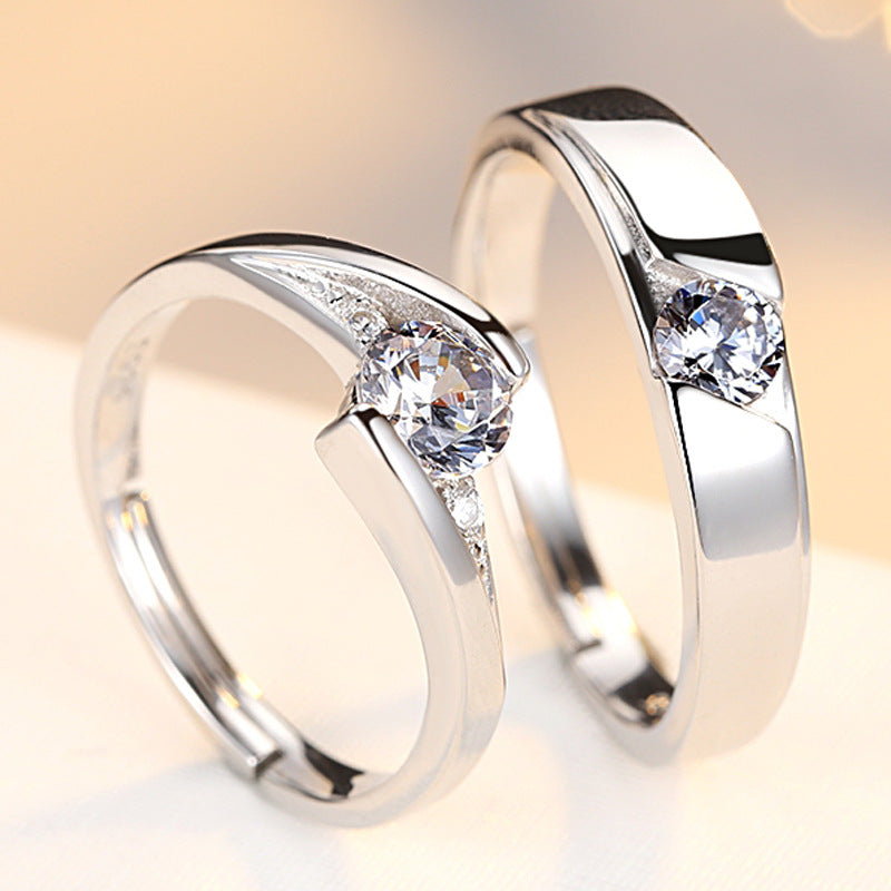 Diamond Marriage Letter Rings: His & Hers- Low Stock